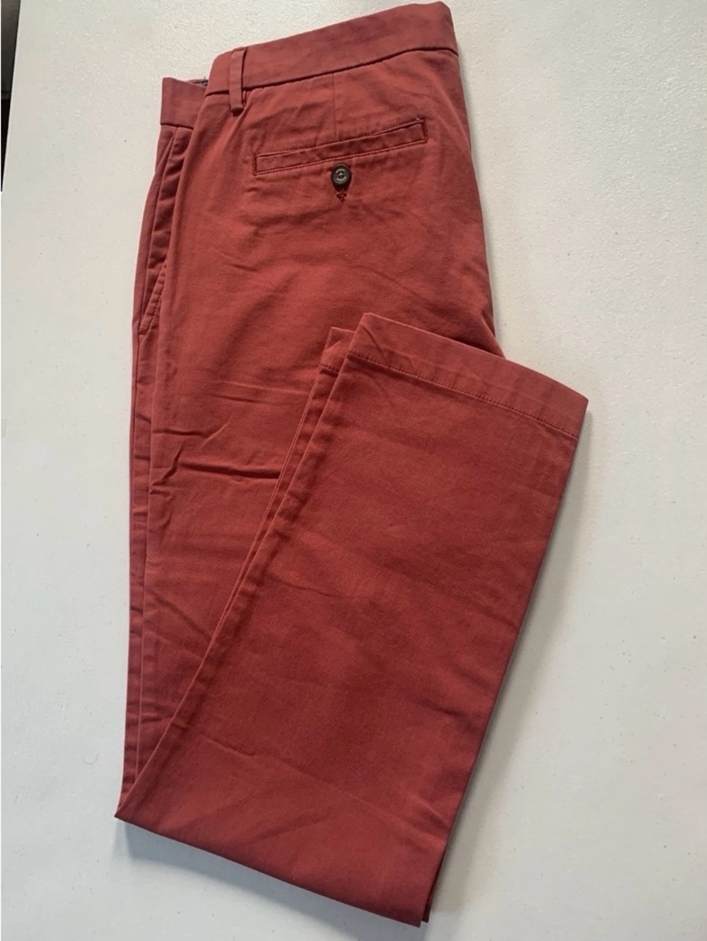 Bonobos Men’s Chino Pants 34x30 Red Casual Cotton